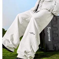 1506/QCK1240/P40美式刺绣卫裤男休闲裤新款宽松运动抽绳直筒裤，男装休闲裤，星座1506