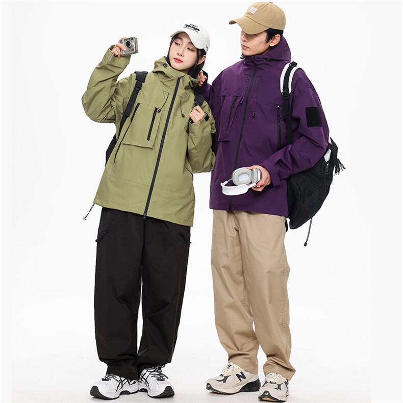 无影墙连帽冲锋衣情侣外套防风防水登山服夹克男JH-JK91-P43,男装夹克,星座717