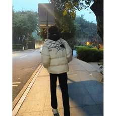 蜘蛛网刺绣字母棉服棉衣冬季加厚男女宽松面包服潮外套MZ56，男装棉衣，星座1116A（原606A-3）