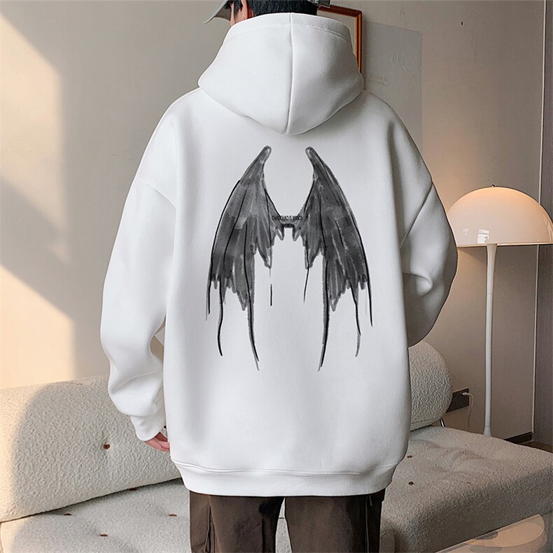 CM129重磅纯棉套头卫衣秋冬美式休闲连帽外套ins潮牌长袖上衣，女装短外套，星座304A