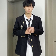 2025年新款休闲男装校园风春秋西服日系学院西装外套，男装西服，星座506A