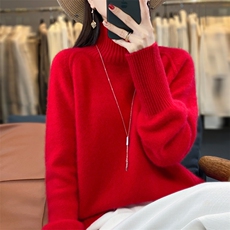 2025年秋季通勤时尚百搭通勤羊毛衫加厚，女装羊毛衫，大美人包芯纱店