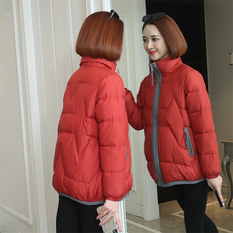 时尚潮流女装棉服 冬季保暖轻薄外套 显瘦修身短款棉衣图片