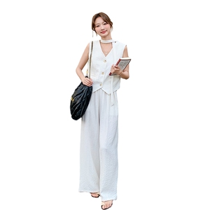 现货 两件套无袖马甲+阔腿裤套装2C259-7715-P155-K228图片