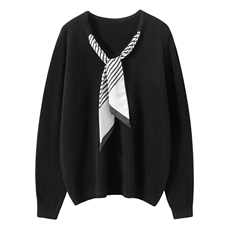 2025年秋季新款百搭十二针V领丝巾羊毛衫，女装羊毛衫，宏杨羊绒