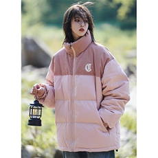 灯芯绒立领拼接棉服加厚面包服情侣刺绣棉衣外套J5043-P110控168，男装棉衣，电商A362