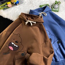 WY2131-P35加绒款-P40纯棉连帽卫衣男大码运动帽衫宽松薄，男装卫衣，电商A040