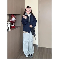 青春感宽松棒球服女士外套2025秋季新款夹克立领上衣，男装夹克，星座506A