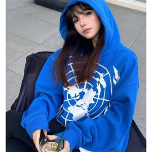流行连帽卫衣女百搭日系潮流气质简约文艺时尚慵懒新款 WY07图片