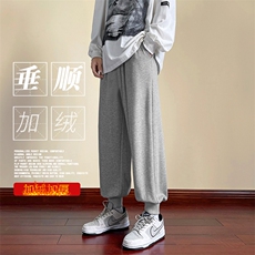 加绒ins风休闲百搭束脚卫裤WK20-1特批22-加绒特批30，男装休闲裤，星座718-1