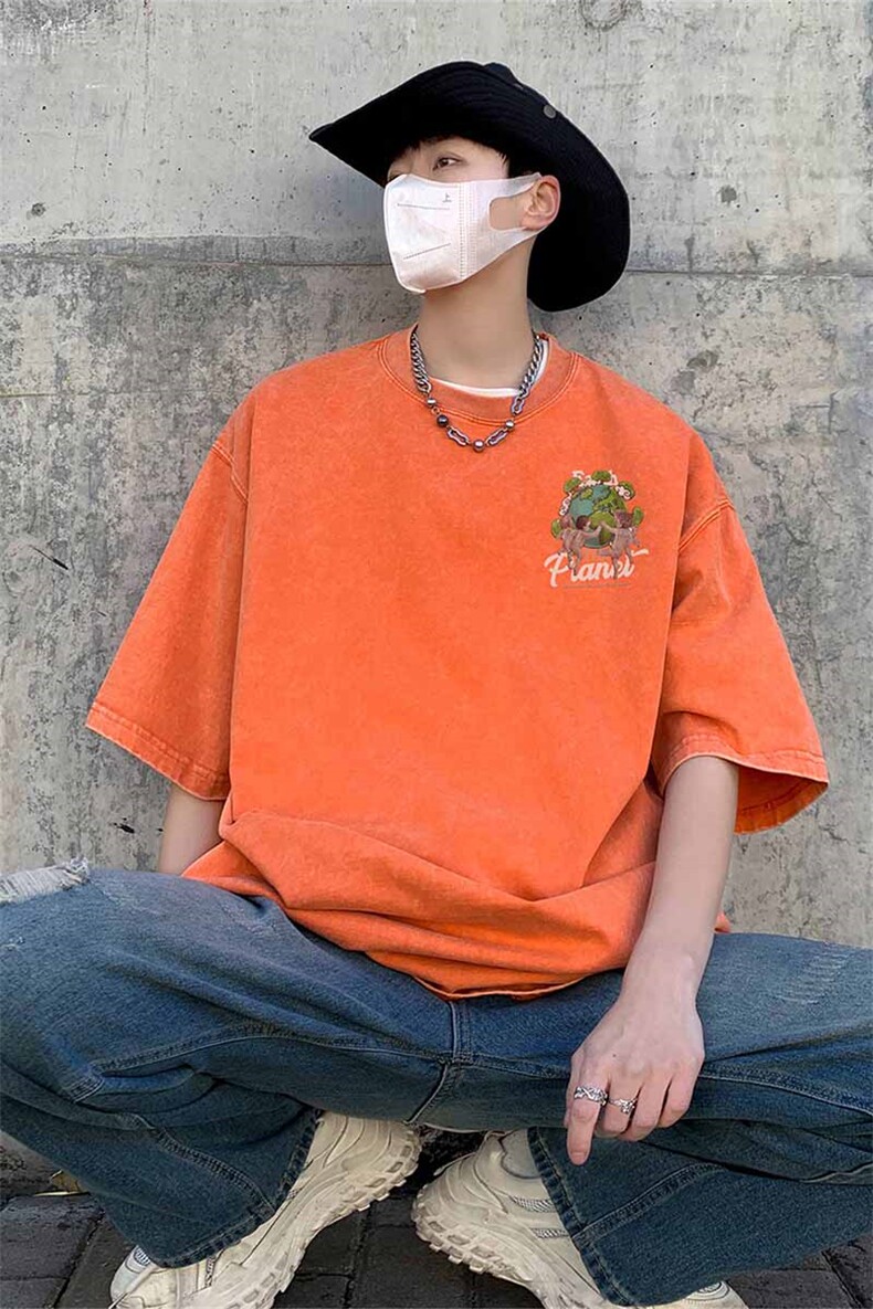 新款印花宽松版型短袖T恤A061-YJ6788-P40-控58,男装T恤,电商A061