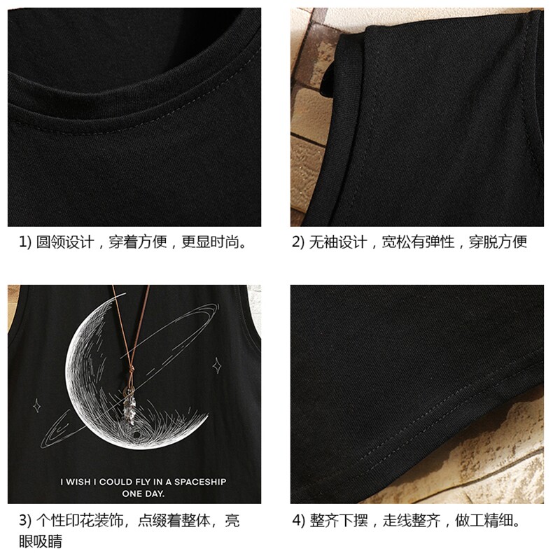 BX25246-P20港风运动汗背心男大码汗衫男无袖T恤男砖墙,男装T恤,电商A040A