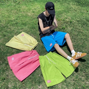 夏季多巴胺户外速干短裤宽松户外运动休闲五分裤图片