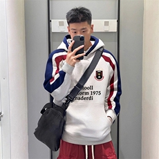 藏青色拼白灰