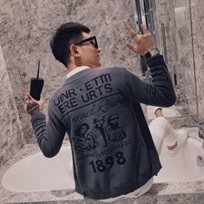 3秋季男装针织衫外套社会小伙帅气开衫修身毛衣C301B-MY05，男装针织衫/毛衣，电商C301B