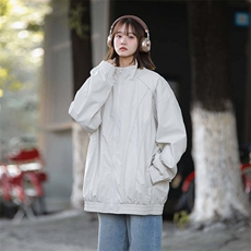 新款中性风户外夹克男立领纯色上衣冲锋衣外套A157B-JK7866-P60，男装夹克，电商A157B