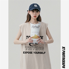 中性风23新款夏季时尚百搭宽松圆领字母印花短袖T恤DT507P30控48，男装T恤，A247A