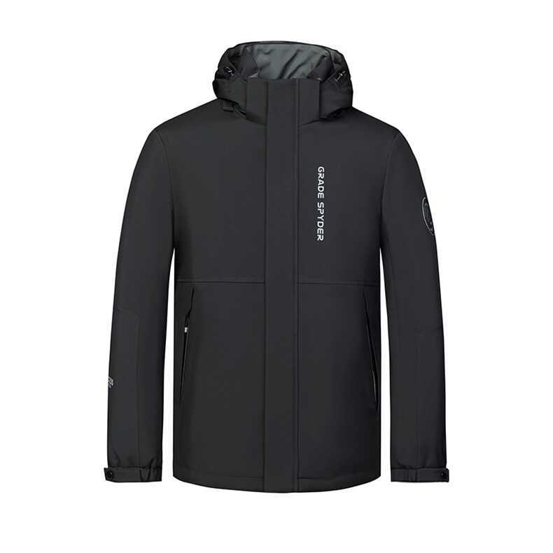 CB0007冬季男士派克服可脱卸兔毛内胆连帽中长款风衣P350,男装夹克,电商B360