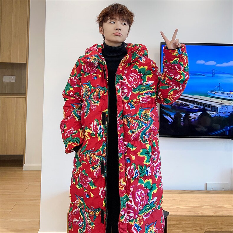 A5男女连帽中长款大棉衣保暖防寒棉服棉袄新中式团队上款大差价,男装棉衣,星座115A(原星座507）