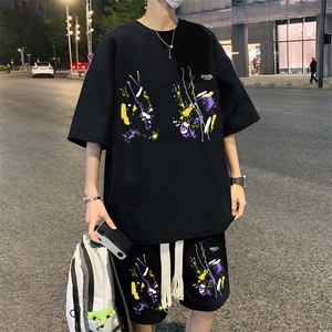 套装！华夫格套装短袖T恤短裤男 HTZ529-特p：38图片