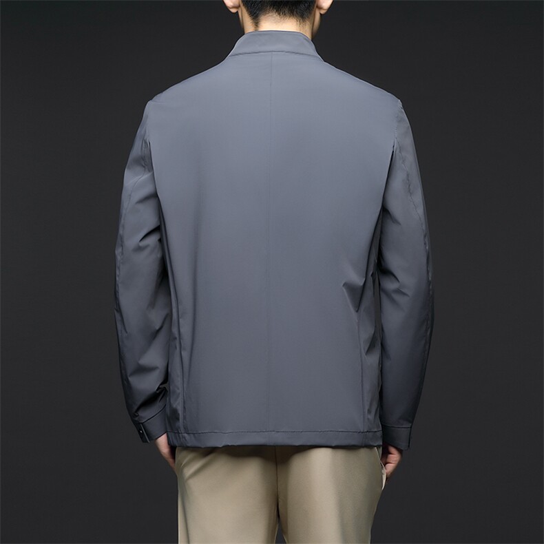 D33750秋冬新款男士夹克立领商务休闲时尚青年男装纯色外套,男装夹克,电商B360