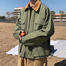 男夹克青少年工装大口袋翻领夹克外套W81P65，男装夹克，星座1116-2