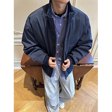 现货26春装美拉德立领飞行夹克纯色复古廓形高街棒球服外套，男装夹克，电商A486