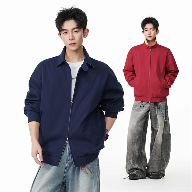 短款撞色格子夹克外套春季cleanfit宽松上衣男C61316-TP5598,男装夹克,电商A102