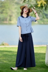 通勤风休闲风时尚两件套装阔腿套装2026春夏季宽松时尚气质洋气，女装套装/套裙，水衣源