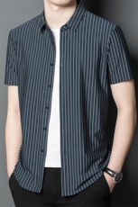 Y8681钱塘2020-2无痕精品男士短袖衬衫商务休闲丝滑P67，男装衬衫，钱塘207-2