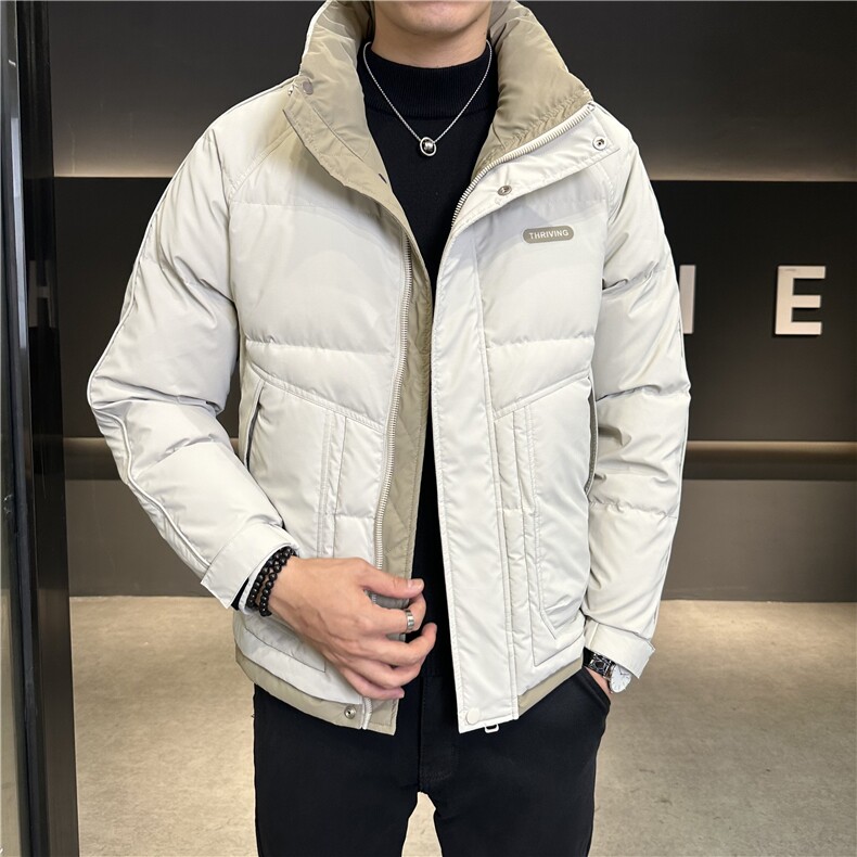 冬季新款防寒加厚白鸭绒立领黑金羽绒服时尚外套上衣男YR113P165,男装羽绒服,电商B226-2（原B217-2）