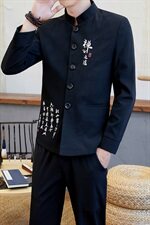2021春秋季唐装中山装男士修身礼服中国风套装民国服男装YK809-P100，男装夹克，星座509