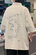 PL57092-P35翻领短袖polo衫男大码胖子半袖t恤男有领保罗衫模特，男装Polo衫，电商A040