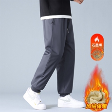 休闲裤子男冬季加绒加厚运动长裤宽松保暖潮牌棉裤JR1821-特P35，男装棉衣，星座610（原A335）
