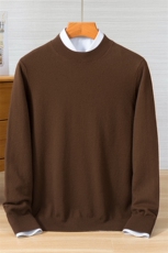 圆领羊绒衫男羊绒打底衫外套羊毛衫毛衣男秋冬季高端针织衫上衣，男装羊绒开衫，美创羊绒