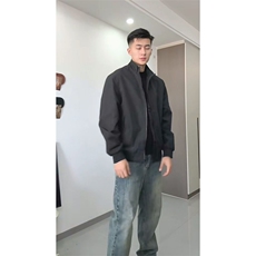 26春装新款美拉德立领飞行夹克boxy廓形休闲百搭外套上衣JK6500，男装夹克，电商A486