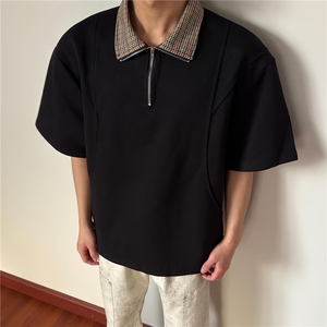 1506/QT5620/P38翻领短袖polo衫男潮牌夏季t恤韩版修身潮流上衣图片