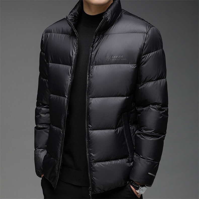 F81513鸭绒90绒高货精品秋冬新款立领休闲中青年男士羽绒服外套,男装羽绒服,钱塘207-1