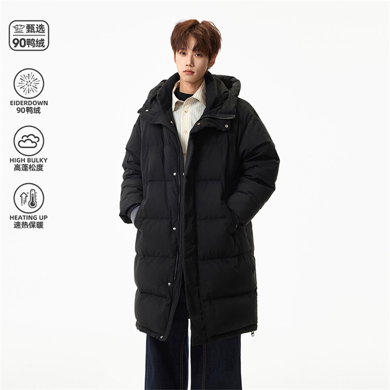 长款羽绒服冬季90白鸭绒防水防寒百搭外套男 D5186-TP225 308图片