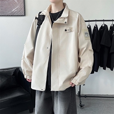 F218-P602024春季新款潮流百搭宽松工装外套潮牌翻领夹克男现货，男装夹克，星座512-6