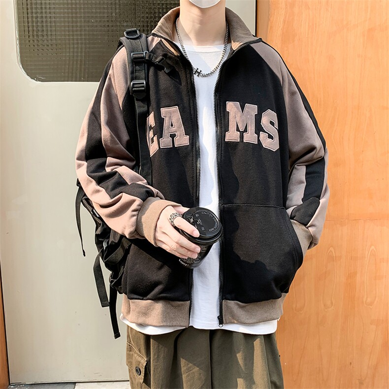 新款棒球服春秋ins潮流街头嘻哈宽松青春休闲夹克上衣W1760-P43,男装夹克,星座512-4