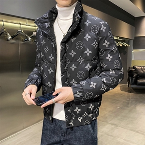 312A-5-601-P125 冬季夜光新款男士韩版棉衣立领加厚潮流棉服b图片