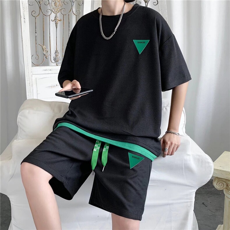 男潮流休闲套装宽松套装运动套装U36P49,男装休闲套装,星座1116-2