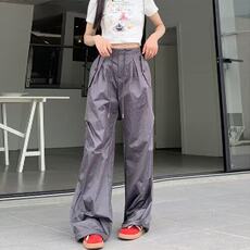 美式速干工装裤子女夏季薄款宽松休闲运动裤束脚抽绳高腰阔腿裤潮，男装休闲裤，星座506A