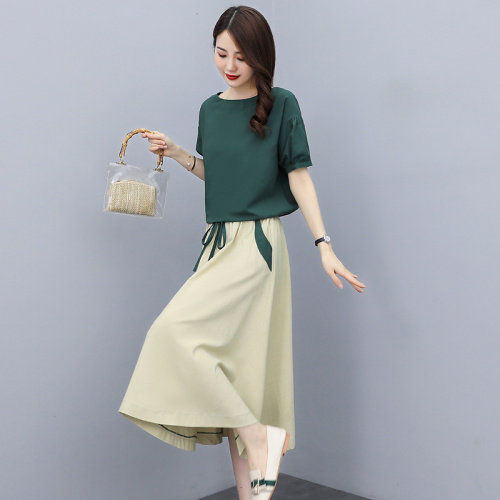 棉麻套装裙2024夏装新款长裙棉麻连衣裙女夏296#,女装套装/套裙,雅佳俏