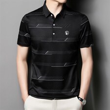 中青年夏季2022薄款男士短袖POLO衫透气时髦商务潮流半袖上衣P50，男装Polo衫，星座1105-3