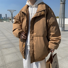 2023冬季高街潮牌军绿色棉衣男立领复古宽松休闲棉袄W6210-P82，男装棉衣，星座512-2
