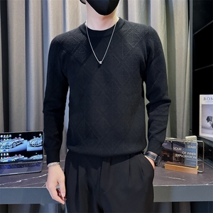 B216MY5160P652025秋冬装男士提花毛衣休闲针织衫社会风潮