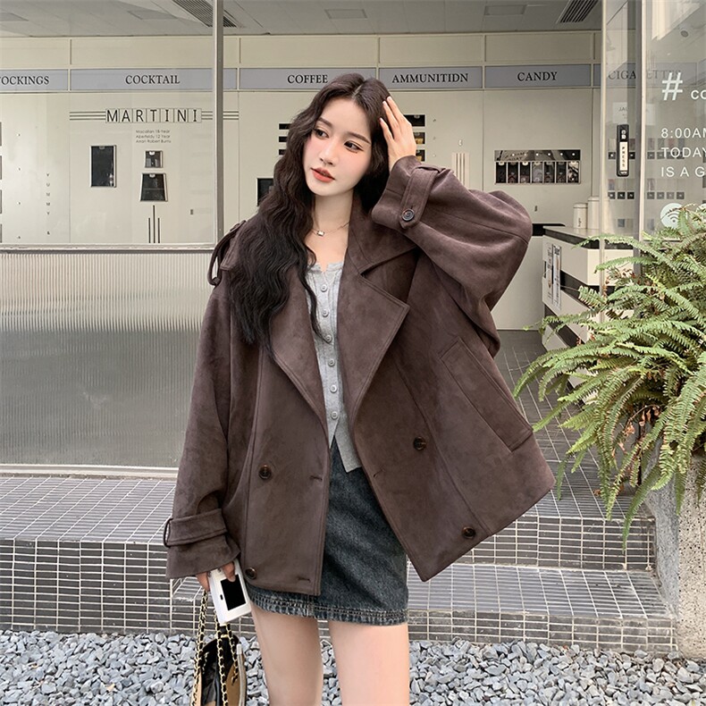 新款数据好大货。麂皮绒外套2B113-2536-P155-K238,女装短外套,2B113