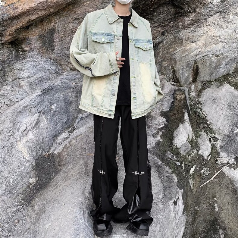 美式休闲水洗牛仔外套男生春秋韩版宽松复古情侣装夹克上衣JK887,男装工装外套,星座302B-3